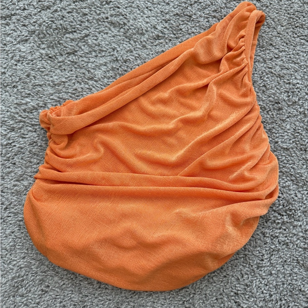 Orange One-Shoulder Top